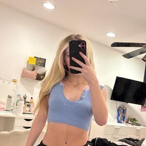 Urban Outfitters Blue Crop Top